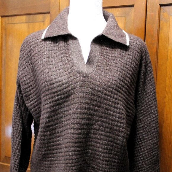 Cropped oversized pull over sweater - Picture 1 of 7